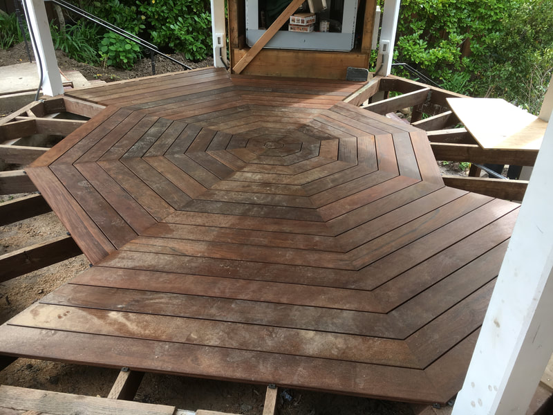 Custom octagon deck detail