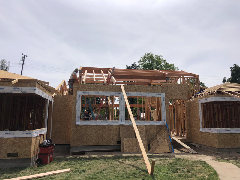 Home addition framing in progress